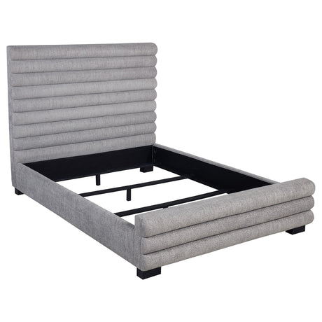 Patricia Gray Boucle Upholstered California King Bed from Coaster - Luna Furniture