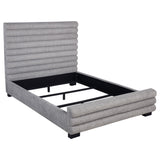 Patricia Gray Boucle Upholstered Eastern King Bed from Coaster - Luna Furniture