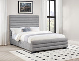 Patricia Gray Boucle Upholstered Queen Bed from Coaster - Luna Furniture