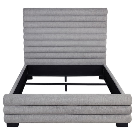 Patricia Gray Boucle Upholstered Queen Bed from Coaster - Luna Furniture