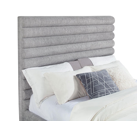 Patricia Gray Boucle Upholstered Queen Bed from Coaster - Luna Furniture