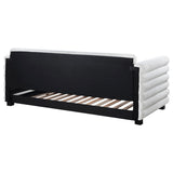 Patricia White Boucle Upholstered Twin Day Bed with Trundle from Coaster - Luna Furniture