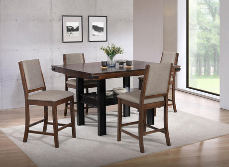 Patterson Mango Oak Counter Height Dining Set from Coaster - Luna Furniture