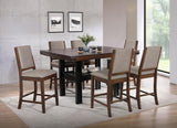 Patterson Mango Oak Counter Height Dining Set from Coaster - Luna Furniture