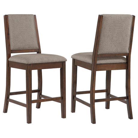 Patterson Mango Oak Upholstered Counter Chair, Set of 2 from Coaster - Luna Furniture