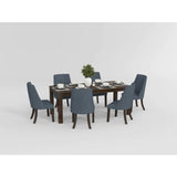 Paulson Dark Brown/Blue Gray 79" Dining Set from Homelegance - Luna Furniture