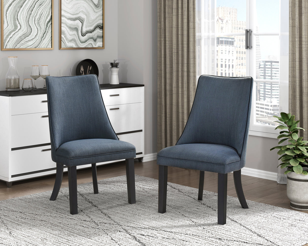 Paulson Blue Gray/Dark Walnut Side Chair, Set of 2 from Homelegance - Luna Furniture