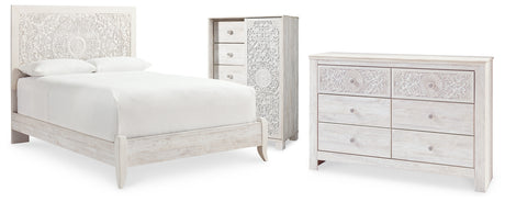 Paxberry Queen Panel Bed, Dresser and Chest from Ashley - Luna Furniture