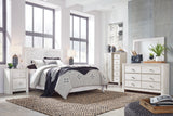 Paxberry Queen Panel Bed with Dresser in Whitewash from Ashley Furniture - Luna Furniture