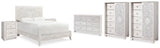 Paxberry Whitewash Queen Panel Bed, Dresser, 2 Chests and 2 Nightstands from Ashley - Luna Furniture