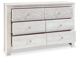Paxberry Whitewash Queen Panel Bed, Dresser, 2 Chests and 2 Nightstands from Ashley - Luna Furniture