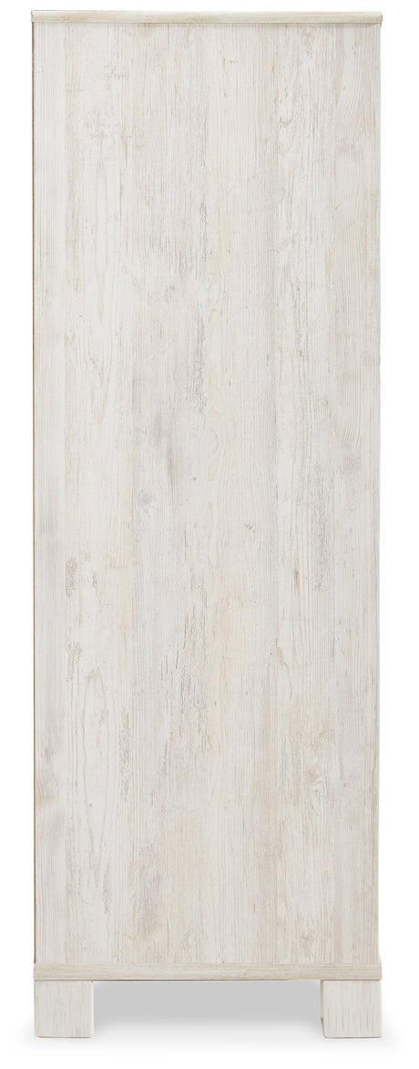 Paxberry Whitewash Queen Panel Bed and Chest from Ashley - Luna Furniture