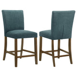 Paxton Teal Blue Upholstered Counter Height Dining Chair, Set of 2 from Coaster - Luna Furniture