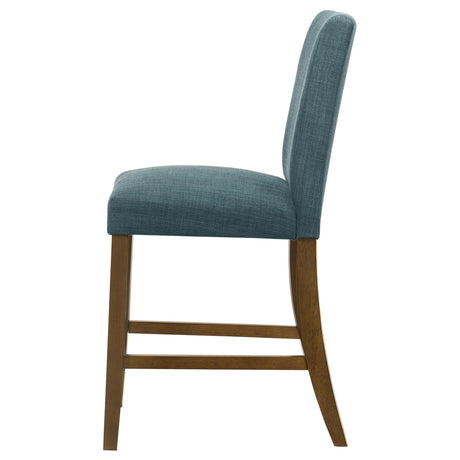 Paxton Teal Blue Upholstered Counter Height Dining Chair, Set of 2 from Coaster - Luna Furniture
