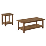 Payne Distressed Brown 2-Piece Coffee and End Table Set from Coaster - Luna Furniture