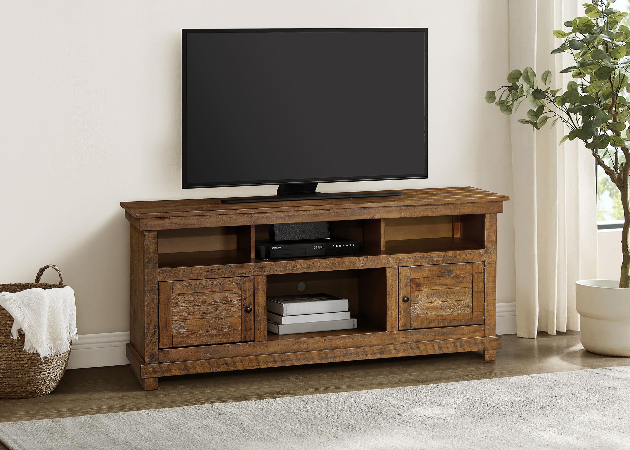 Payne Distressed Brown 60-inch TV Stand Media Console – Luna Furniture