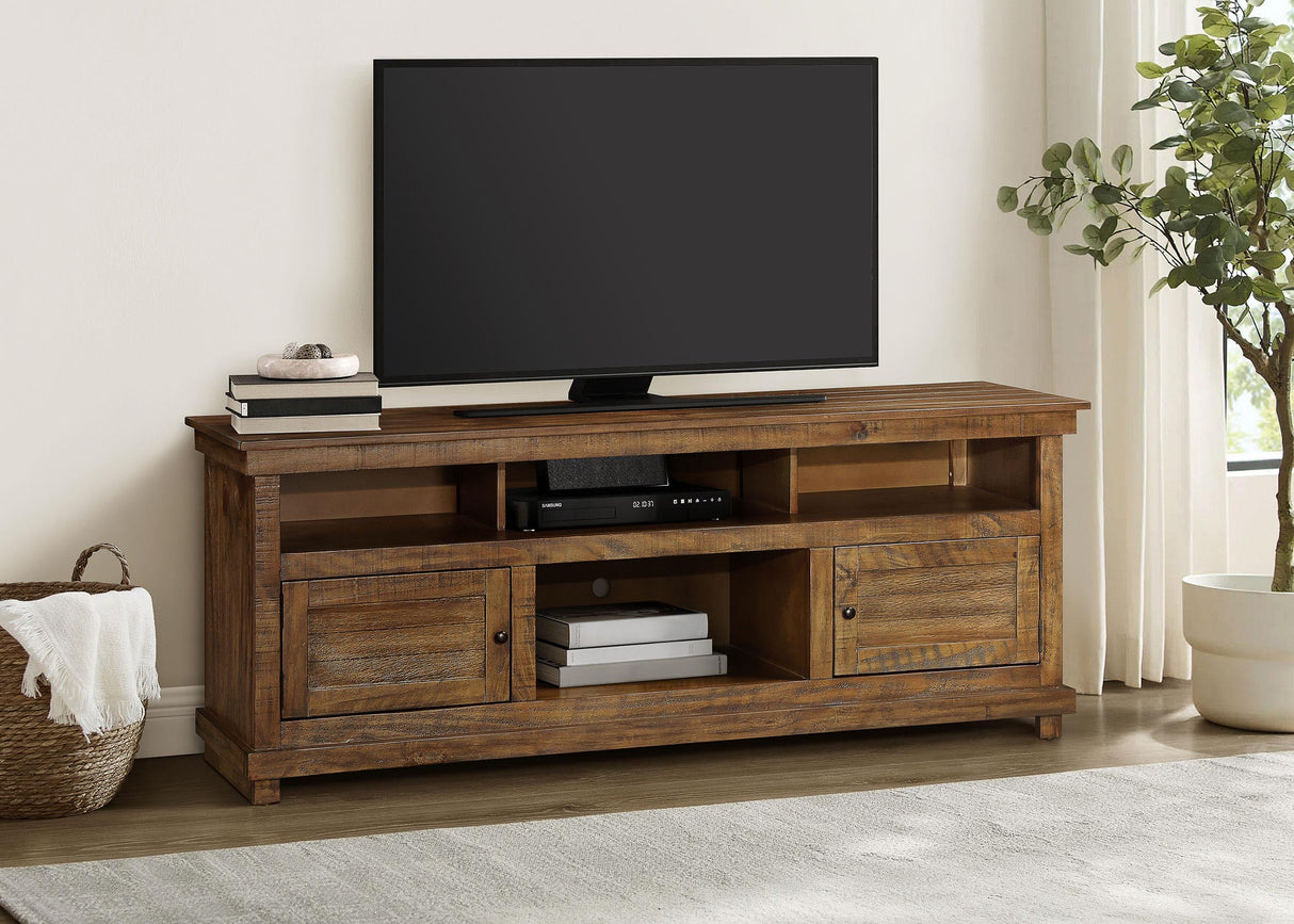 Payne Distressed Brown 70-inch TV Stand Media Console from Coaster - Luna Furniture