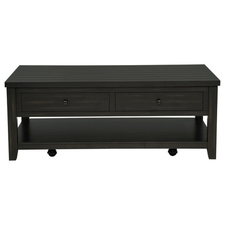 Payne Distressed Java 48-inch Mobile Lift Top Coffee Table from Coaster - Luna Furniture