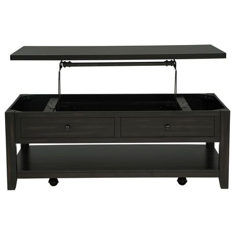 Payne Distressed Java 48-inch Mobile Lift Top Coffee Table from Coaster - Luna Furniture