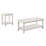 Payne Distressed White 2-Piece Coffee and End Table Set from Coaster - Luna Furniture