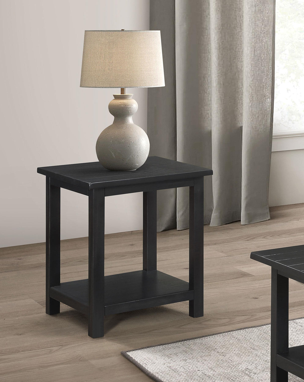 Payne Java Wood End Table with Shelf from Coaster - Luna Furniture