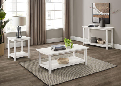 Payne White Wood Entryway Sofa Console Table from Coaster - Luna Furniture