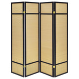 Pearce Natural 4-Panel Bamboo Room Divider Folding Screen from Coaster - Luna Furniture