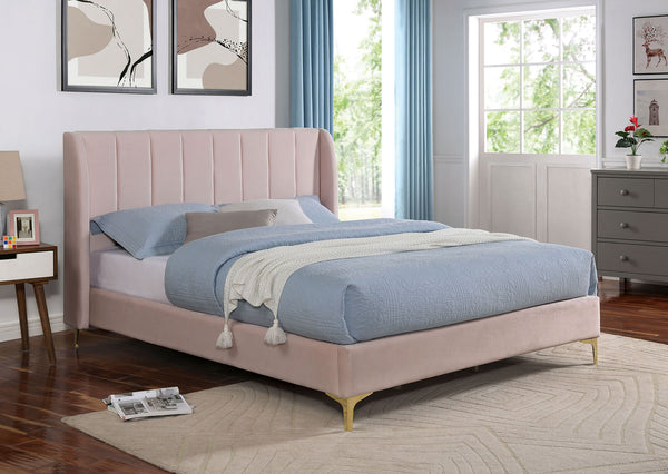 Pearl Light Pink Queen Bed