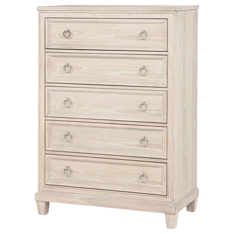 Pembroke Washed Oak 5-Drawer Chest from Coaster - Luna Furniture