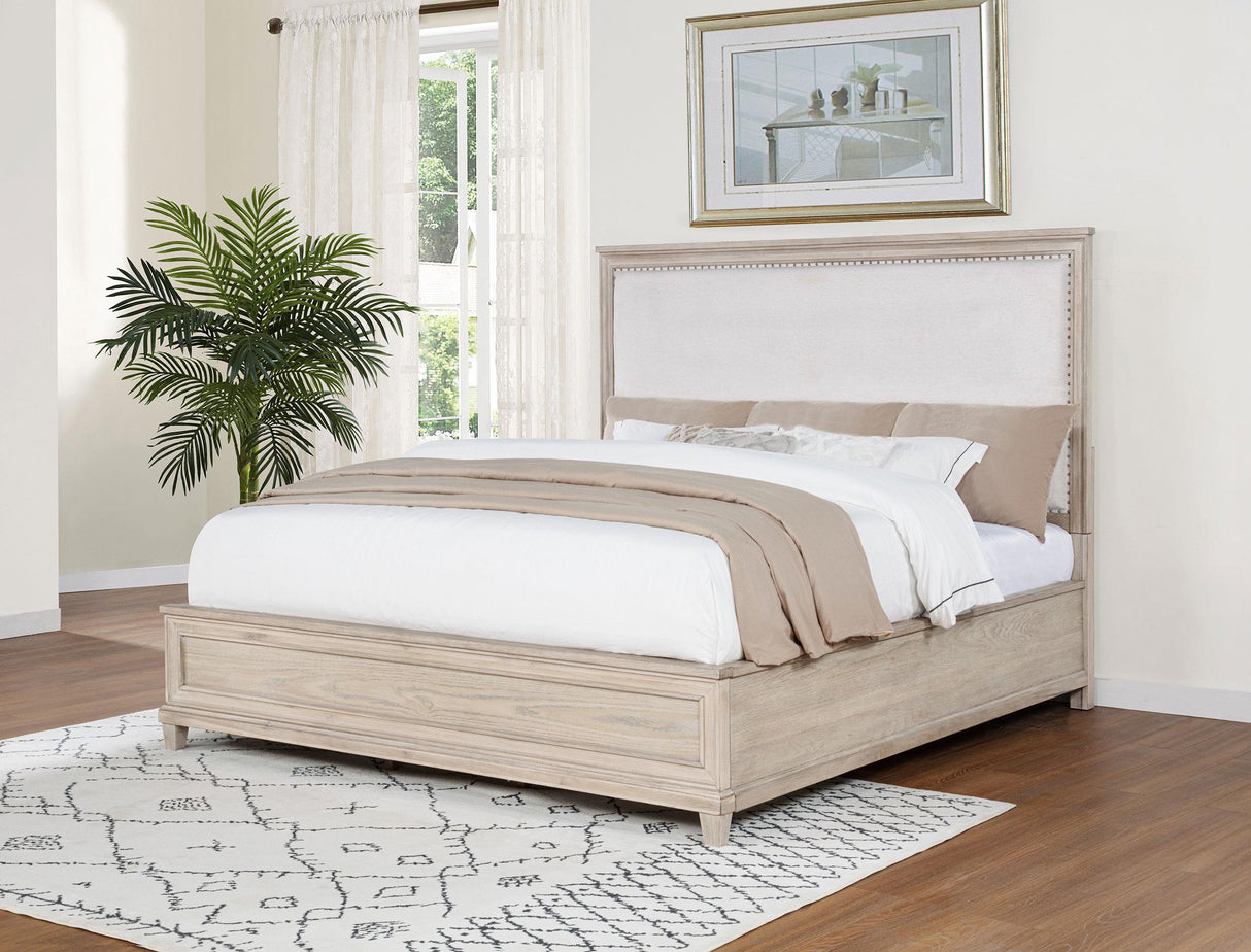 Pembroke Washed Oak 66-inch Eastern King Panel Bed from Coaster - Luna Furniture