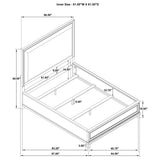 Pembroke Washed Oak 66-inch Queen Panel Bed from Coaster - Luna Furniture