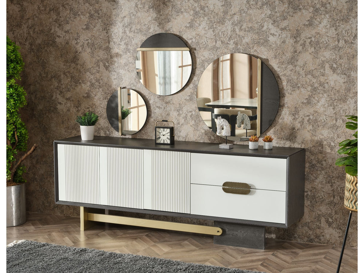 Pendik Diningroom Consol With Mirror from Furnia - Luna Furniture