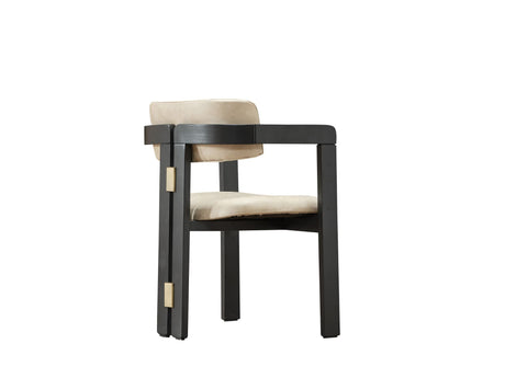 Pendik Black/Cream Dining Room (Dining Table & 6 Dining Chair) from Furnia - Luna Furniture