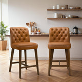 Peoria Cognac Modern Counter Stool from Midinmod - Luna Furniture