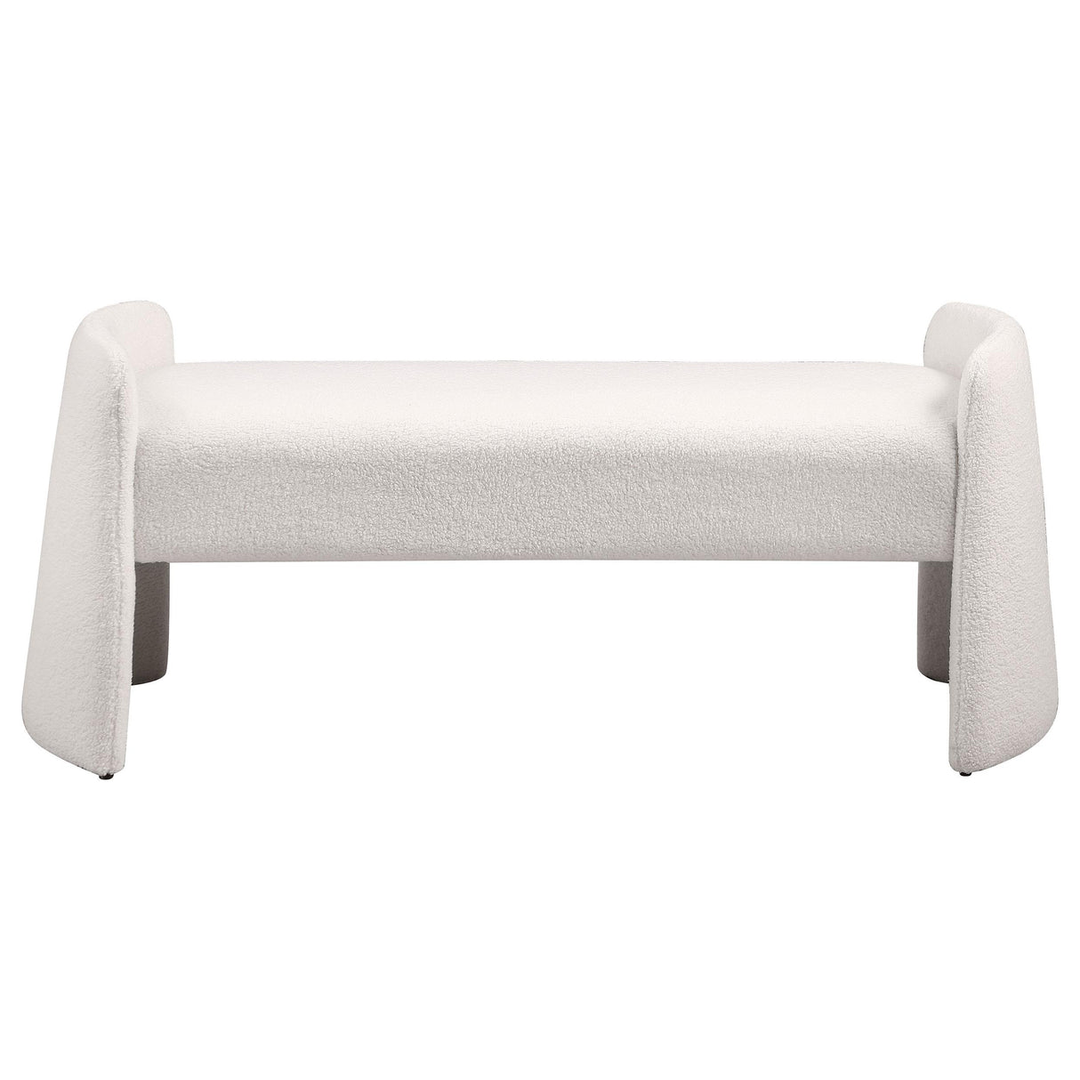 Peoria Ivory Velvet Upholstered Accent Bench from Coaster - Luna Furniture