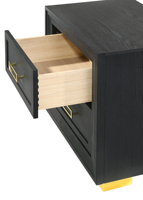 Pepe Black Nightstand from Crown Mark - Luna Furniture