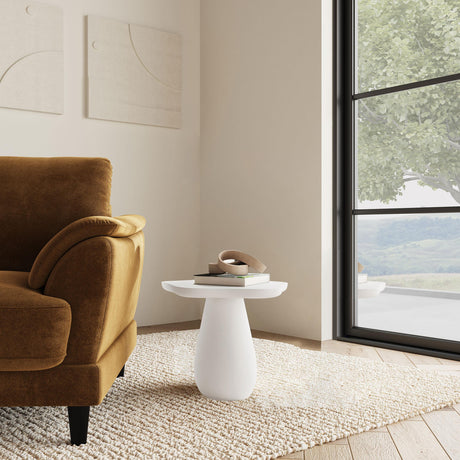 Perth Off White 17-inch Cloud Shaped Top Side Table from Coaster - Luna Furniture