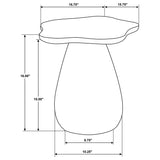 Perth Off White 17-inch Cloud Shaped Top Side Table from Coaster - Luna Furniture
