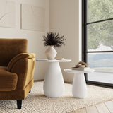 Perth Off White Cloud Shaped Top Side Table from Coaster - Luna Furniture