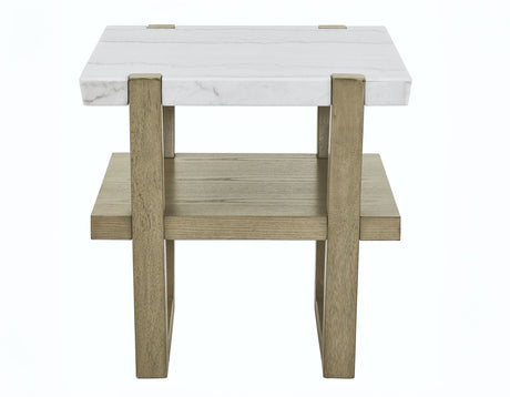 Perth White Marble End Table from Steve Silver - Luna Furniture