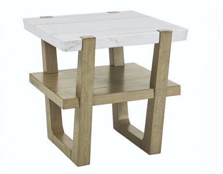Perth White Marble End Table from Steve Silver - Luna Furniture