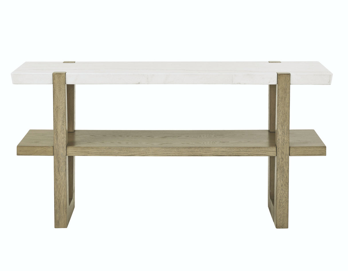 Perth White Marble Top Sofa Table from Steve Silver - Luna Furniture