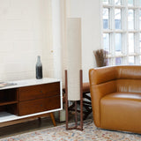 Pharos Contemporary Cylinder Floor Lamp with Brown Wood Base from Ashcroft Furniture - Luna Furniture