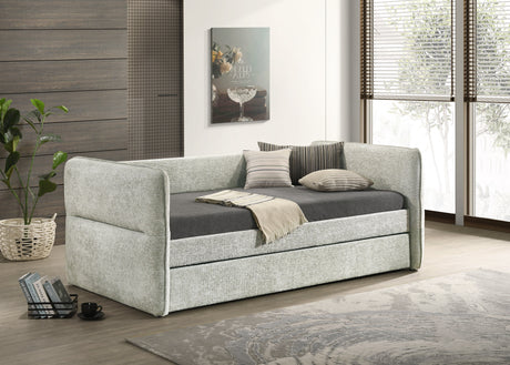 Philipa Light Gray Daybed with Trundle from Crown Mark - Luna Furniture