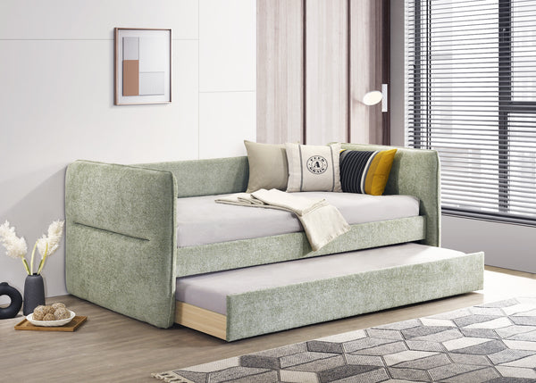 Philipa Light Green Daybed with Trundle