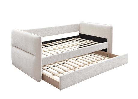 Philipa Oatmeal Twin Daybed with Trundle from Crown Mark - Luna Furniture