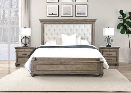 Philomath Aged Oak Queen Bed from Furniture of America - Luna Furniture