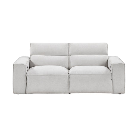 Phoebe Light Gray Power Double Reclining Living Room Set from Homelegance - Luna Furniture