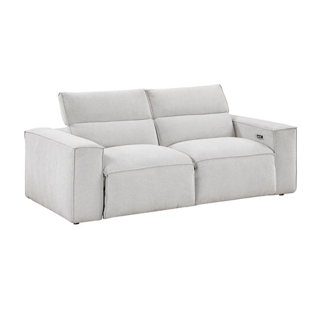 Phoebe Light Gray Power Double Reclining Living Room Set from Homelegance - Luna Furniture