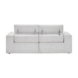 8414GRY*2PWH 2pc Set: Sofa, Love from Homelegance - Luna Furniture